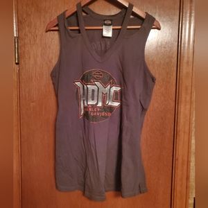Harley Davidson olive green tank top